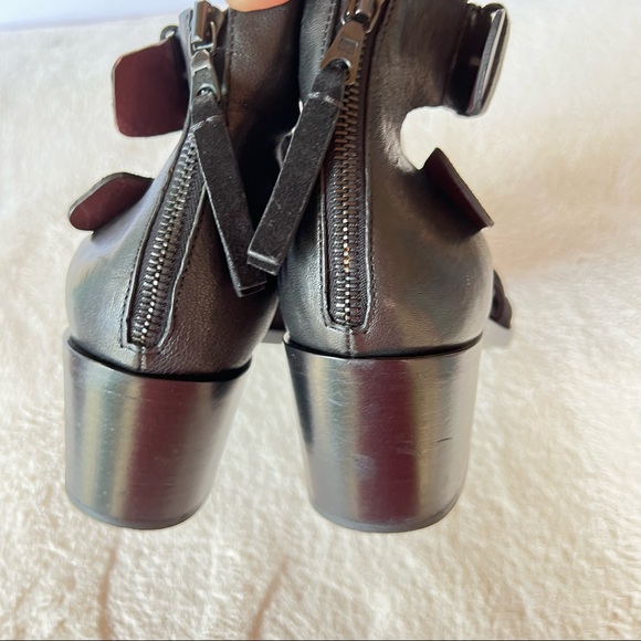 RAG & BONE CHUNKY STRAPPY BLACK LEATHER SUEDE MADRID CITY SANDAL SIZE 40 - Picture 11 of 13